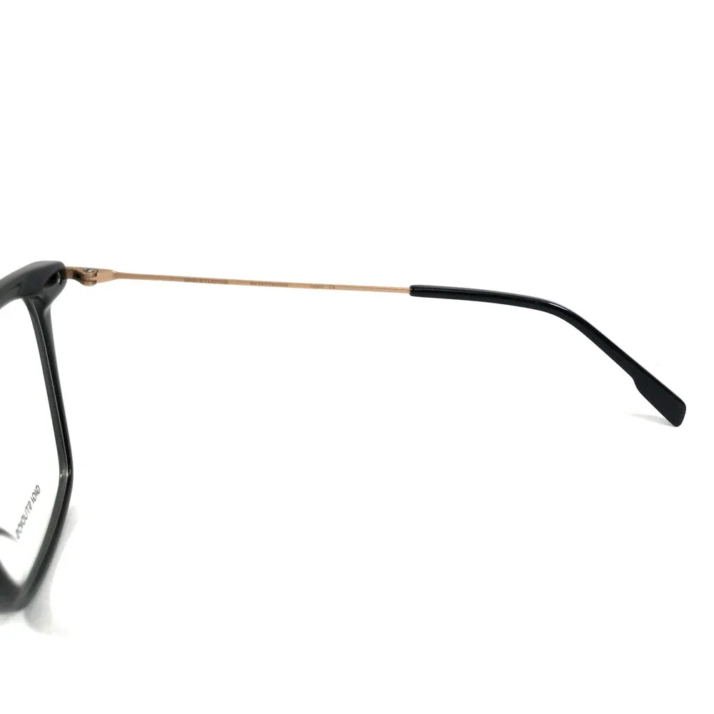 Gigi Studios Eyeglasses Frames AMARA GS8002/01O Black Gold Titanium 55-16-145